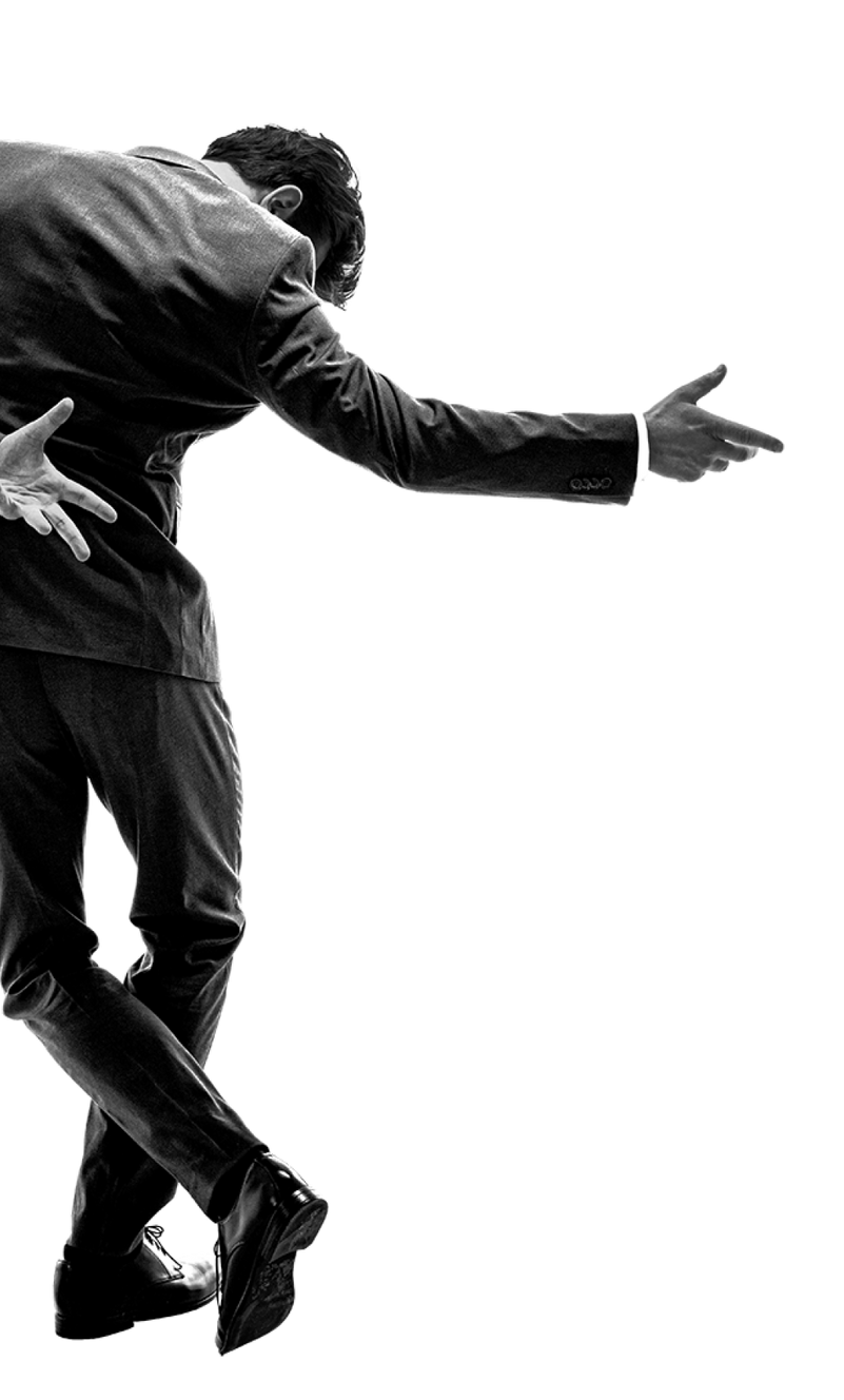 Man showcasing customer testimonials regarding Lumin skincare products