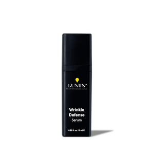 Lumin Wrinkle Defense Serum for men, anti-aging skincare, 0.50 fl. oz. bottle, moisturizing facial treatment.